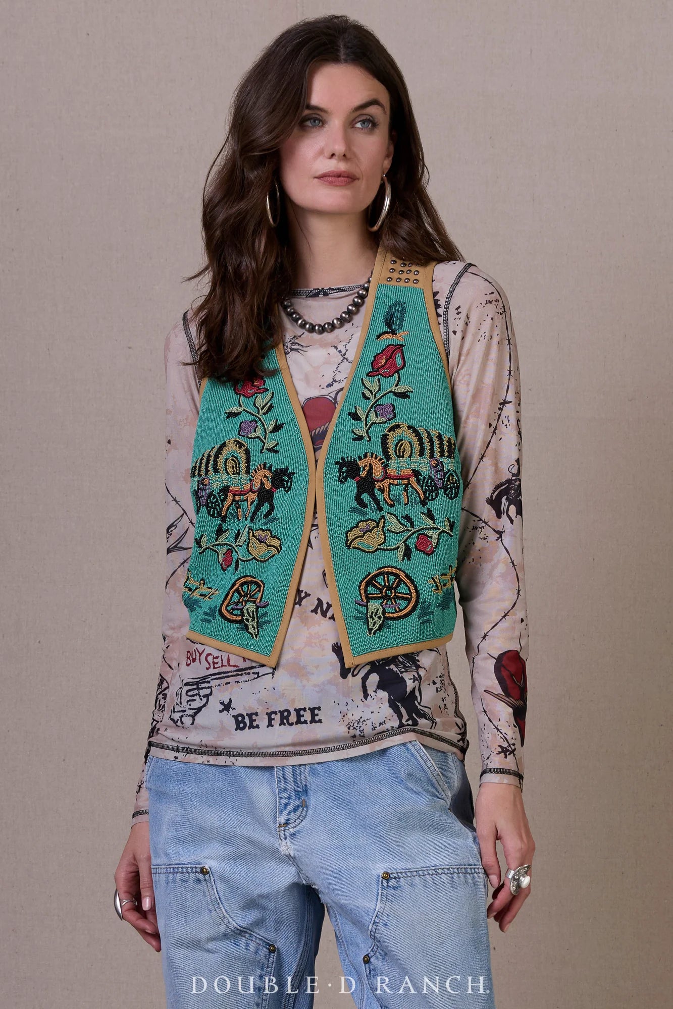 CONCRETE ROSE VEST V1069