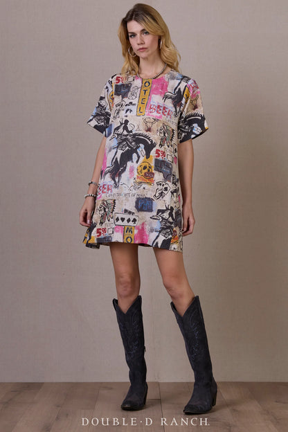 COWBOY GRAFFITI DRESS D1502