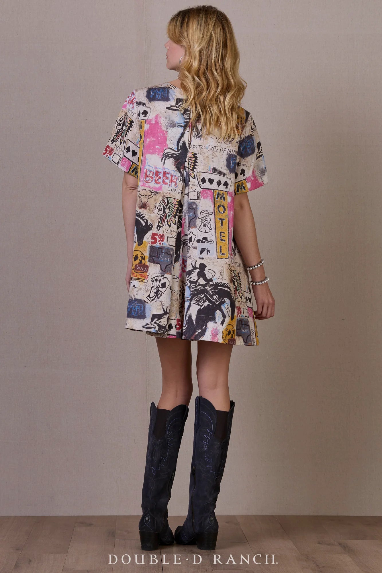 COWBOY GRAFFITI DRESS D1502