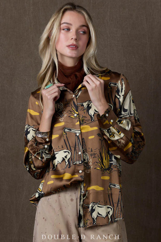 OIL CAMP BLOUSE T4238