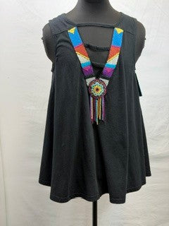 CF104-9 BLK TANK W/BEADED NECK S