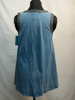 CF42-197 BLUE STONEWASHED TANK S
