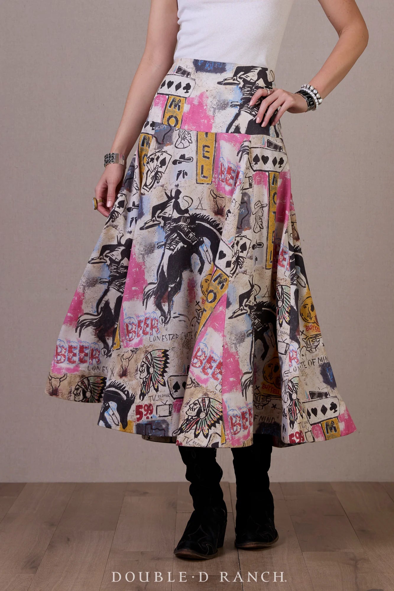 COWBOY GRAFFITI SKIRT S1858