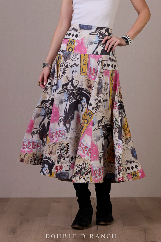 COWBOY GRAFFITI SKIRT S1858