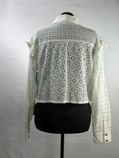 CF86-34 WHITE EYELET TOP XL