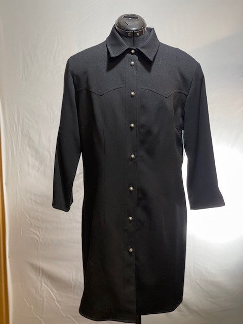 CF46-58 BLACK 3/4 SLEEVE DRESS, SIZE SMALL