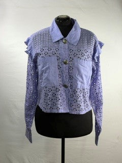 CF86-35 LAVENDER EYELET TOP XL