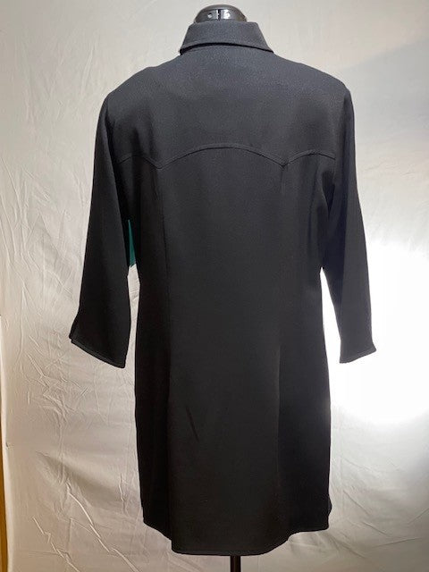 CF46-58 BLACK 3/4 SLEEVE DRESS, SIZE SMALL