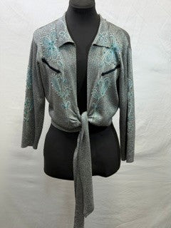 CF104-13 SILVER KNIT BOLERO M