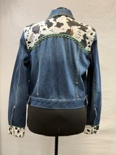 CF33-190 COWPRINT/DENIM JACKET L