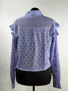 CF86-35 LAVENDER EYELET TOP XL