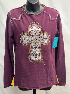 CF52-159 PURPLE CROSS TOP S