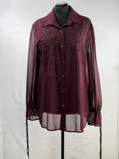 CF43-21 SHEAR WINE BLOUSE L