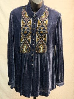CF42-201 ROYAL VELVET TUNIC S