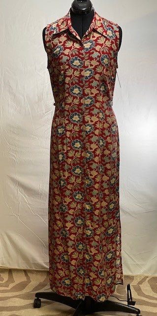 CF46-51 FLORAL SLEEVELESS MAXI -MEDIUM