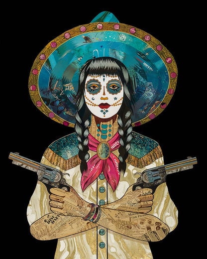 Art Print | Cowgirl Wall Art | FOOL'S GOLD (MIDNIGHT)
