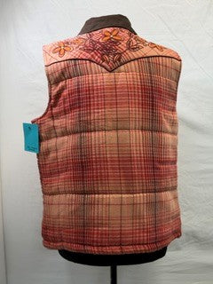 CF33-196 ORANGE PLAID VEST XL