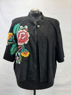 CF105-15 CROSS STITCH SUEDE JACKET 2X