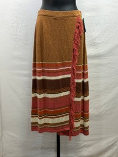 CF82-17 TAN/SALMON SKIRT XS