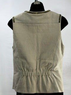 CF6-34 GOLD/SILVER SUEDE VEST S
