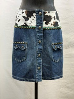 CF33-185 COW PRINT SKIRT 12