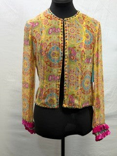 CF104-16 YELLOW PRINT BOLERO XS