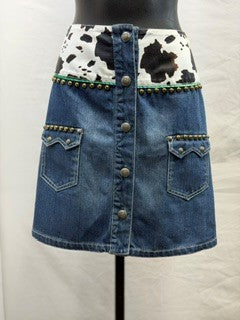 CF33-186 COW PRINT SKIRT 10