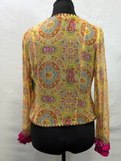 CF104-16 YELLOW PRINT BOLERO XS