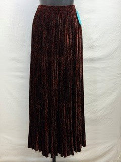 CF82-18 BURG/BLK VELVET SKIRT XS