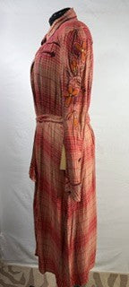 CF86-39 PLAID DRESS XL