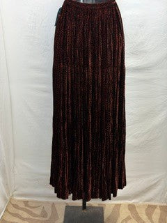 CF82-18 BURG/BLK VELVET SKIRT XS