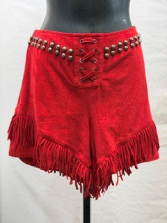 CF33-184 RED LACE UP SHORTS 14