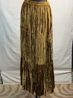 CF42-204 GOLD VELVET SKIRT S