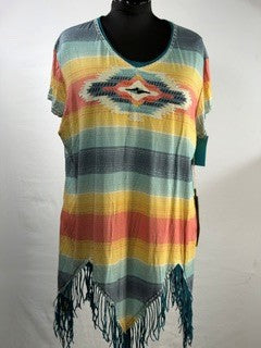 CF86-56 SERAPE HANKER HEM TOP XL