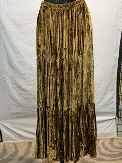 CF42-204 GOLD VELVET SKIRT S
