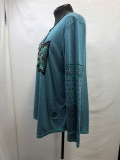 CF103-5 BLUE AZTEC SHIRT XL