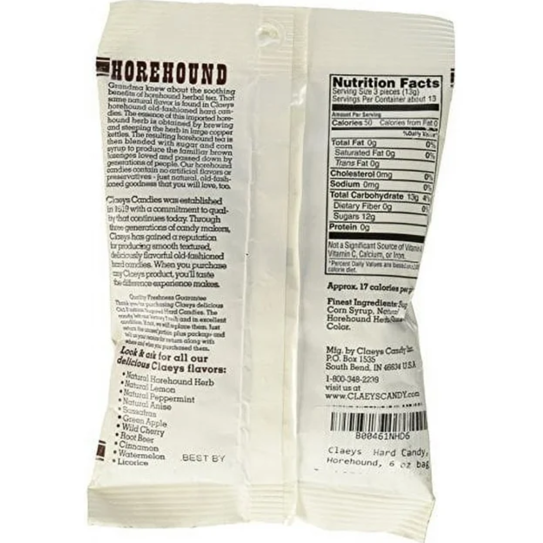 Claeys Old Fashioned Hard Candies - Horehound - 12 Ct.