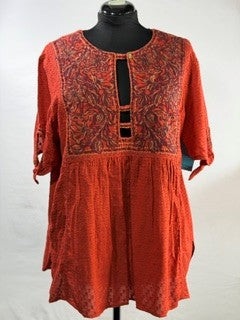 CF86-58 RED EMB TOP XL