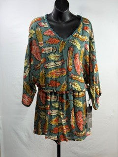 CF86-43 FEATHER ROMPER XL