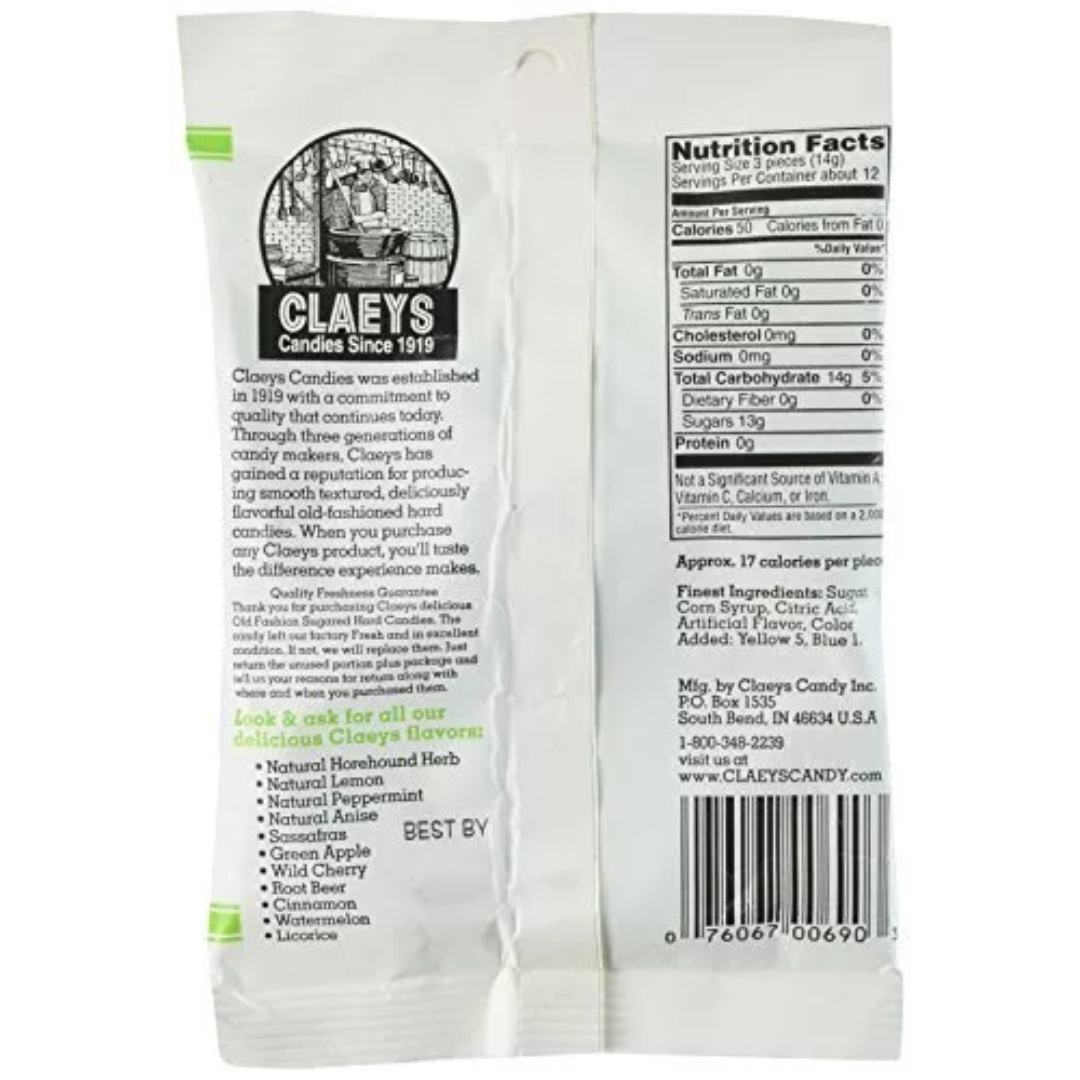 Claeys Old Fashioned Hard Candies - Green Apple - 12 Ct.
