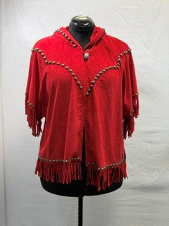 CF33-193 RED ONE BUTTON HOODIE L