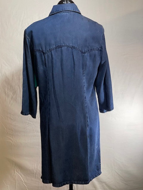 CF46-66 DENIM SHIRT DRESS WITH SNAP FRONT SIZE SMALL