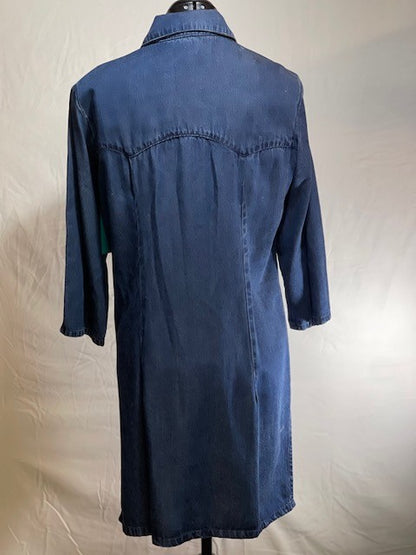 CF46-66 DENIM SHIRT DRESS WITH SNAP FRONT SIZE SMALL