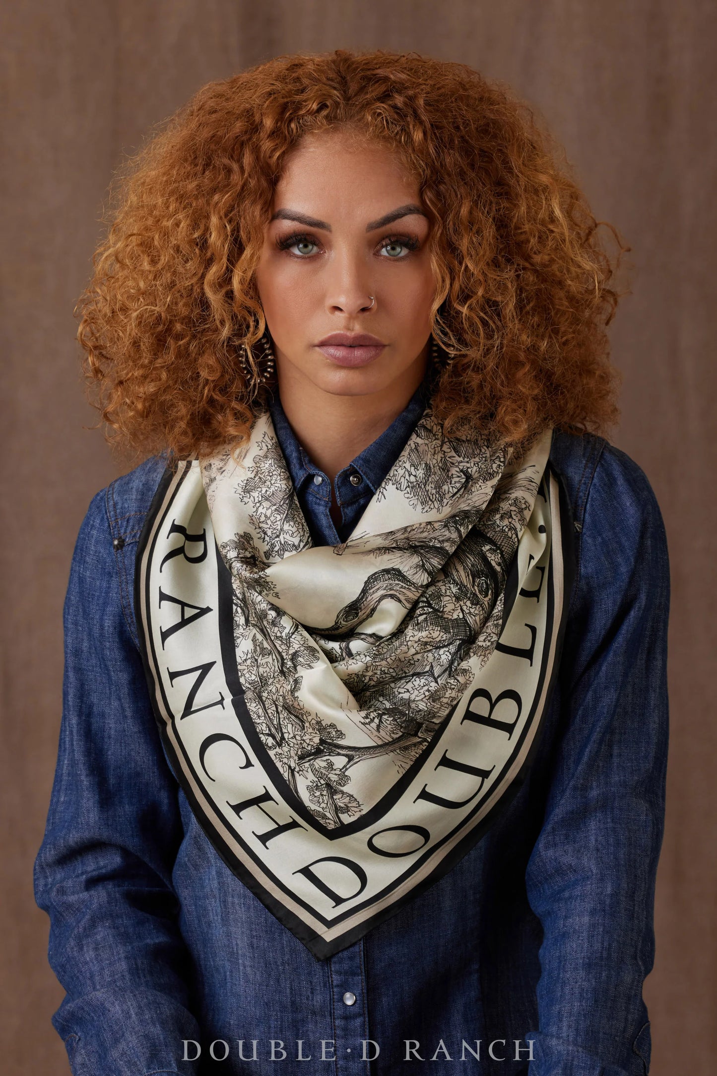 WIDE OPEN TRAILS TOILE SCARF