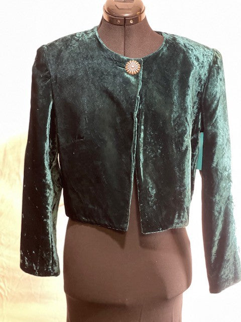 CF46-69 DARK JADE VELVET JACKET SIZE SMALL