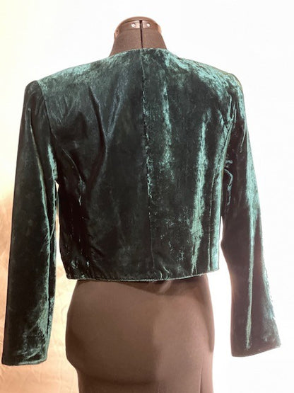 CF46-69 DARK JADE VELVET JACKET SIZE SMALL