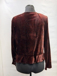 CF82-8 BURGANDY/BLK VELVET JACKET XS