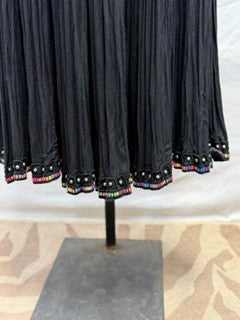 CF104-7 BLK BROOMSTICK SKIRT S