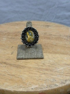 CF71-14 BUMBLEBEE JASPER/ONYX RING