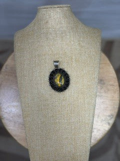 BUMBLEBEE JASPER/ONYX PENDANT